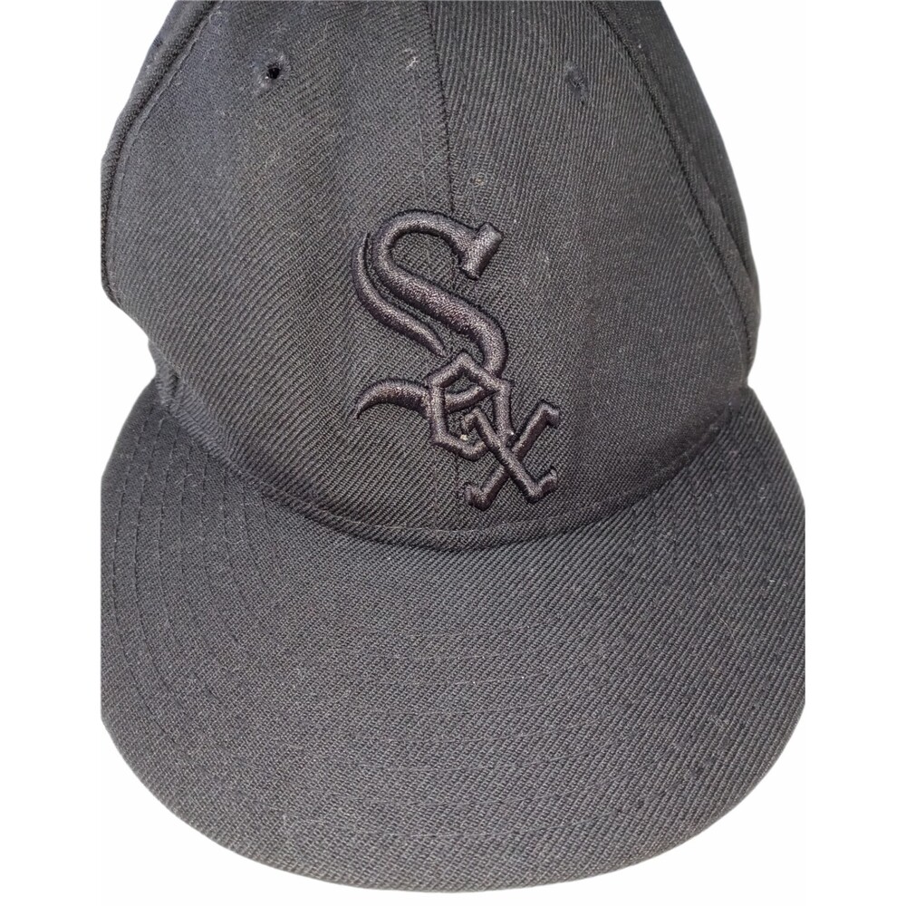 New Era MLB Black on Black 59FIFTY Fitted Cap "SOX" size 7 1/4[57.7cm]